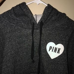 Victoria Secret Pink Brindle Gray Hoodie Medium